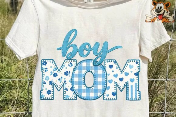 Boy Mom Faux Embroidery Patch PNG Review
