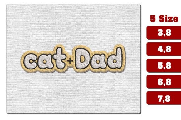 Cat Dad Bubble Text Patch Embroidery Review
