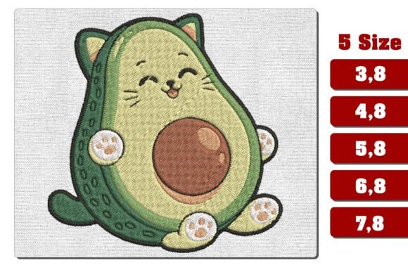 Cute Avocato Cat Embroidery File Review