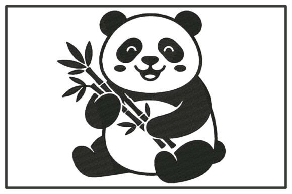 Cute Panda with Bamboo Embroidery Design Review