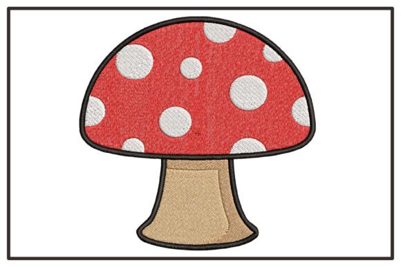 Cute Red Mushroom Embroidery Design Review