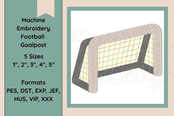 Football Goal Embroidery Design