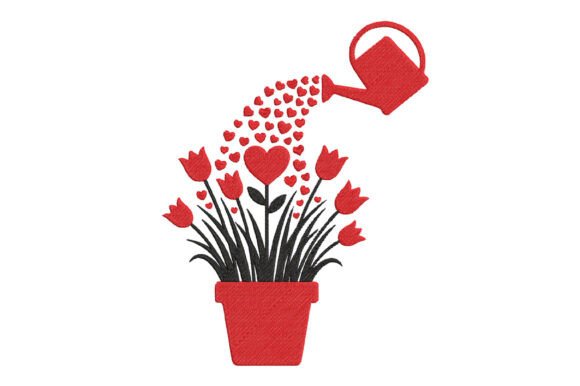 Love Flower Pot Embroidery Design Review