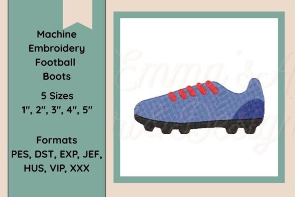 Soccer Boot Embroidery Design for Seasonal Shops