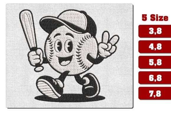 Vintage Cartoon Baseball Embroidery File Review