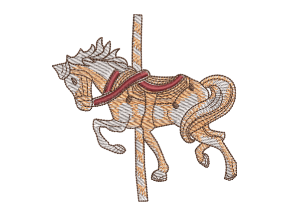 Vintage Horse Embroidery for Holiday Collections